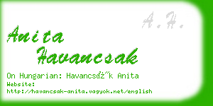anita havancsak business card